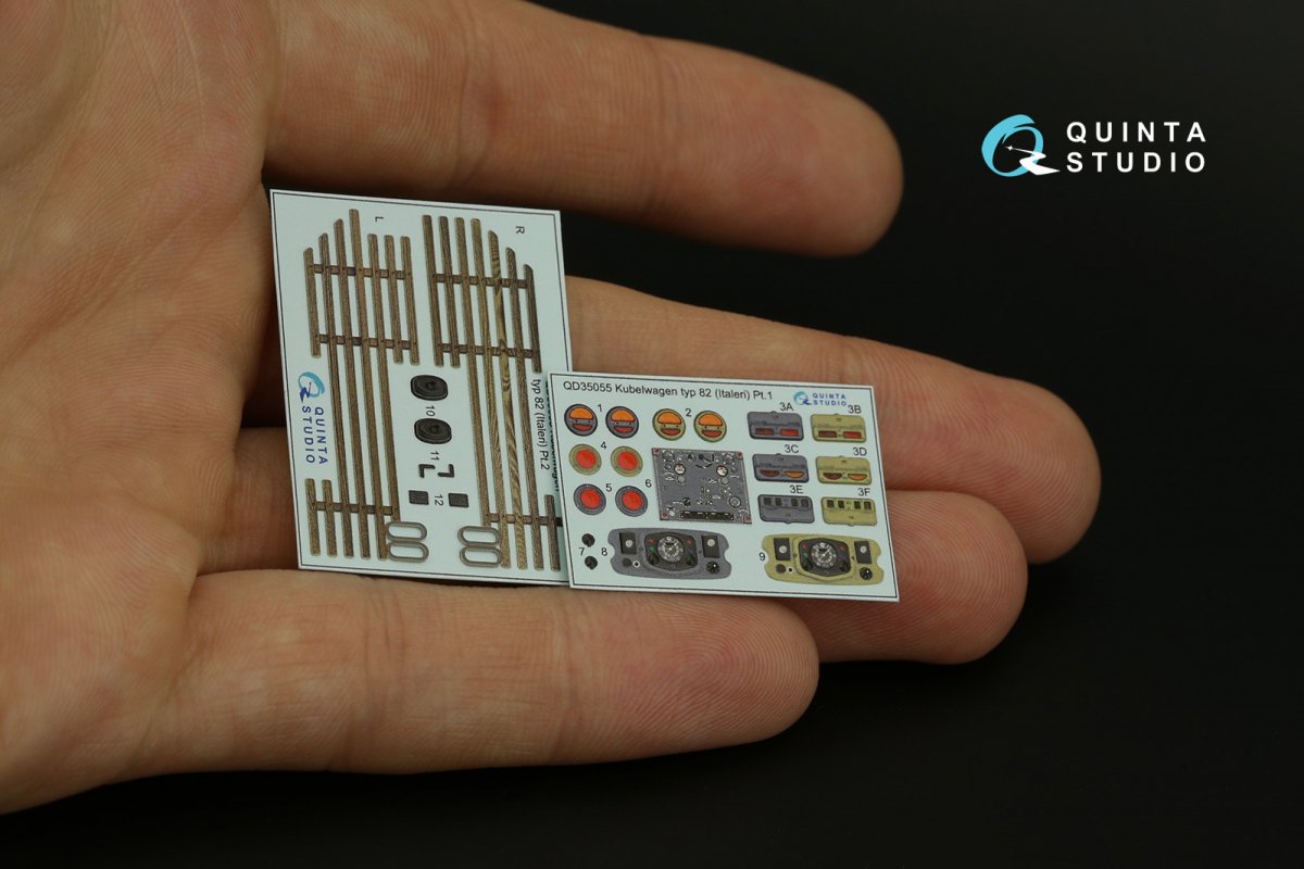 Quinta Studio QD35055 Kubelwagen typ 82 3D-Printed &amp;amp; coloured Interior on decal paper ( Italeri ) 1/35 – zdjęcie 9