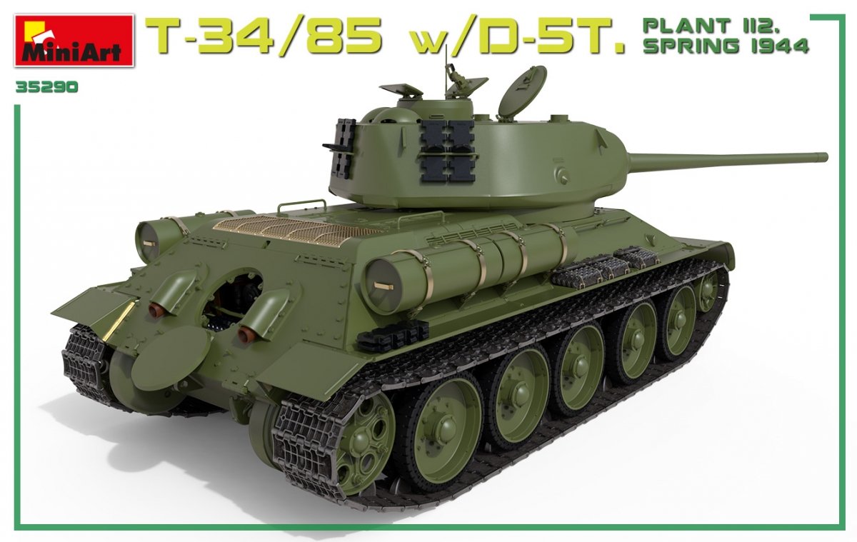 Miniart 35290 T-34/85 w/D-5T. PLANT 112. SPRING 1944. INTERIOR KIT 1/35 – immagine 6
