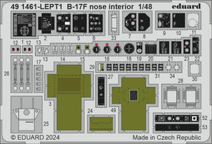 Eduard 491461 B-17F nose interior 1/48