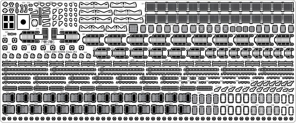Pontos 35009F1 USS BB-63 Missouri 1991 Detail Up Set 1/350 – obrázek 12