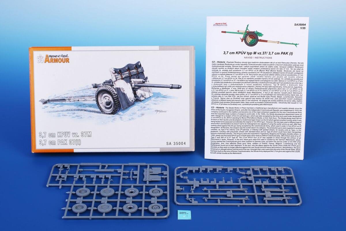 Special Armor 35004 3.7 cm KPUV vz.37M / 3.7 cm PaK M 37(t) 1/35 – obrázek 2