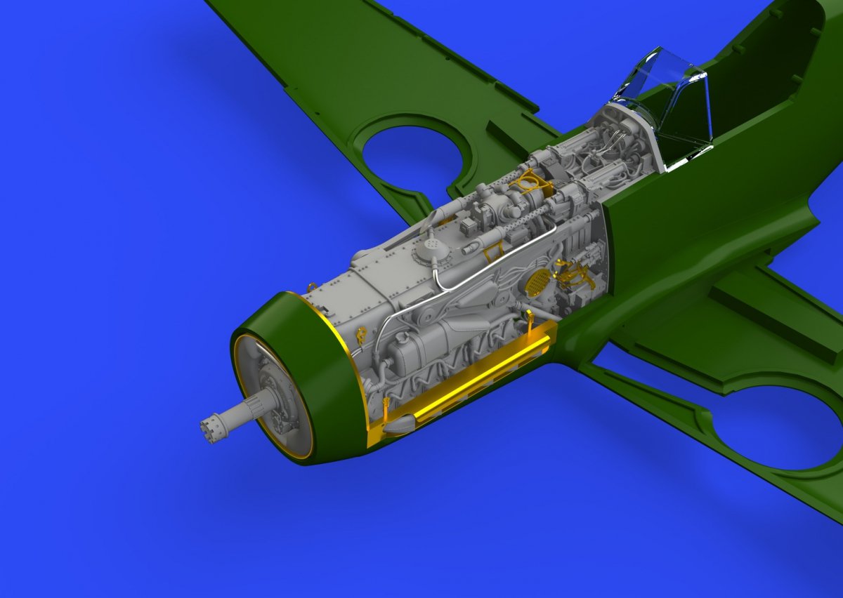 Eduard 648300 Bf 109F engine &amp;amp; fuselage guns EDUARD 1/48 – immagine 2