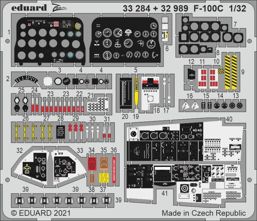 Eduard 33284 F-100C TRUMPETER 1/32
