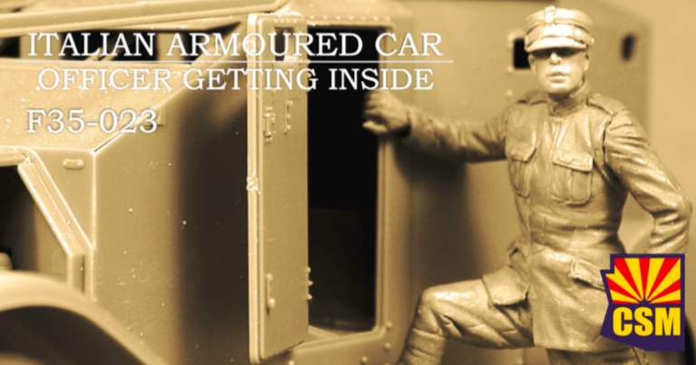 Copper State Models F35-023 Italian Armored Car Officer getting inside 1/35
