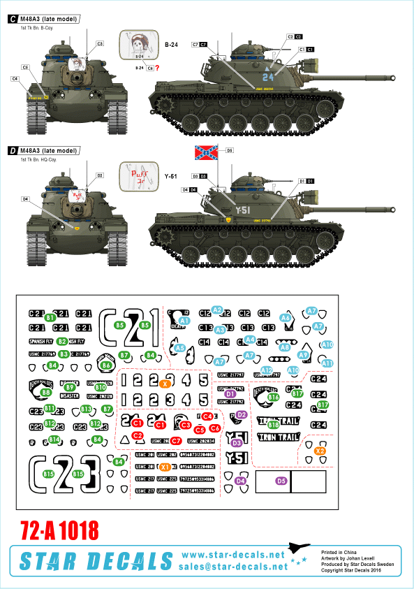 Star Decals 72-A1018 M48A3 Late model 1/72 – image 2
