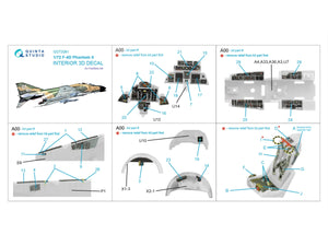 Quinta Studio QD72091 F-4D 3D-Printed &amp;amp; colored Interior on decal paper (Fine Molds) 1/72 – image 2