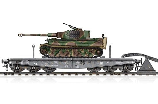 Hobby Boss 82934 Schwere Plattformwagen Type SSyms 80 &amp;amp; Pz.Kpfw.VI Ausf.E Tiger I (Mid production) 1/72