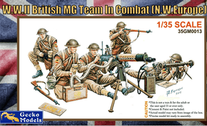 Gecko Models 35GM0013 WWII BRITISH MG TEAM IN COMBAT (1/35)