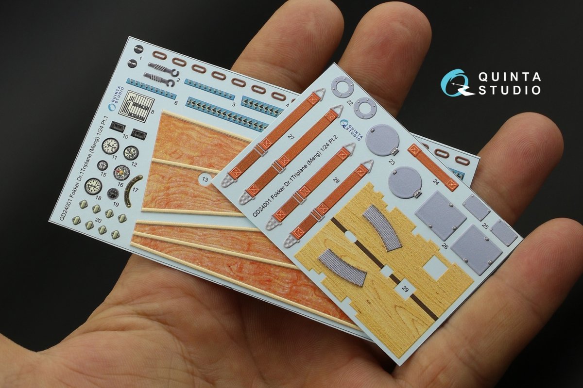Quinta Studio QD24001 Fokker Dr.1 3D-Printed &amp;amp; colored Interior on decal paper (Meng) 1/24 – Bild 12