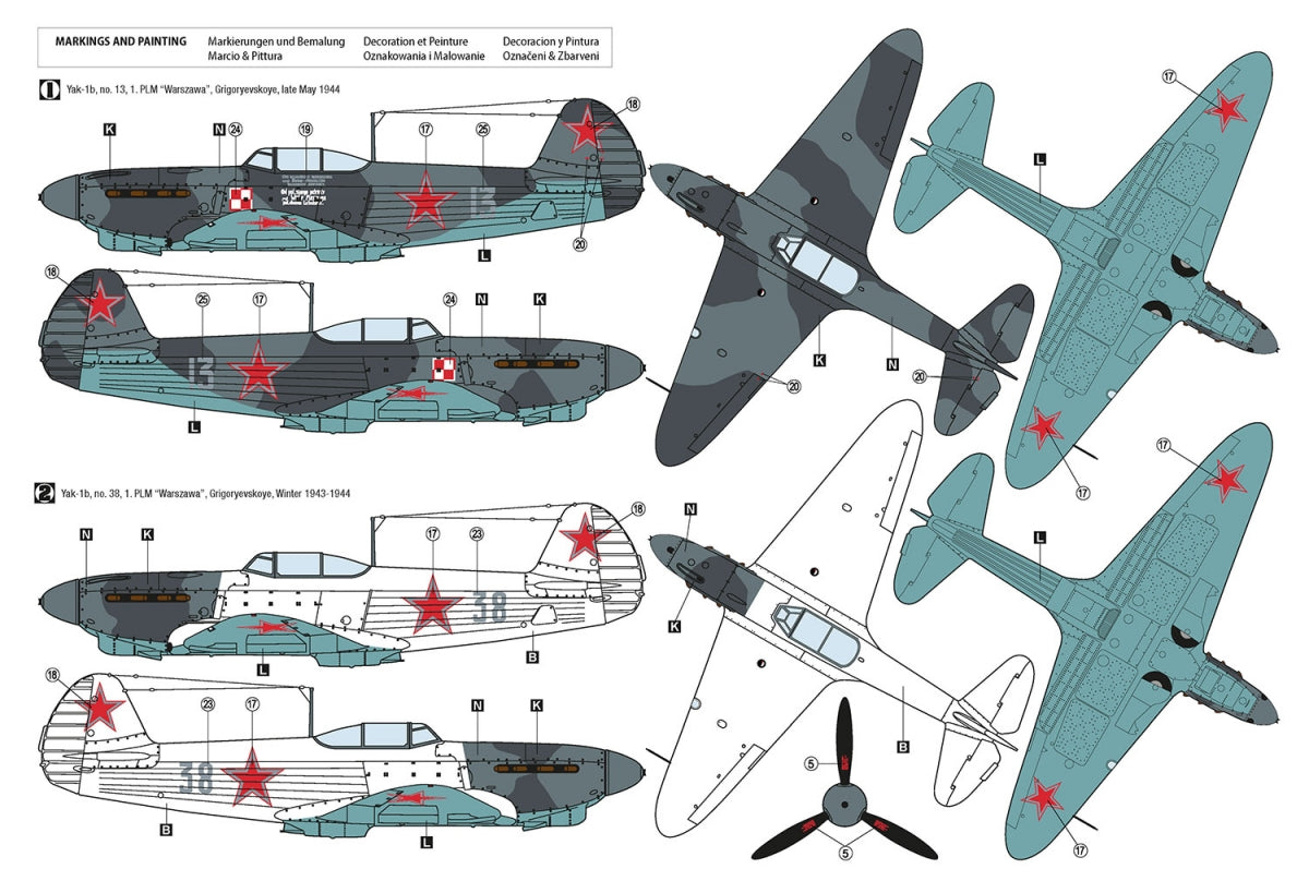 Hobby 2000 48033 Yak-1b 1. PLM Warsaw 1944-45 ( ACADEMY + CARTOGRAPH + MASKS ) 1/48 – image 2