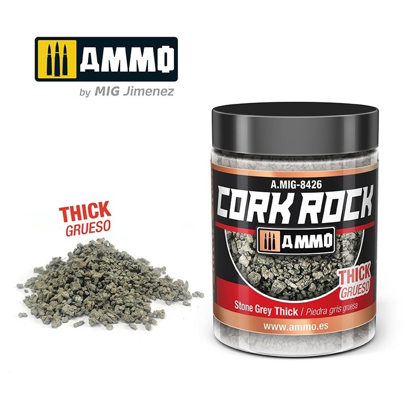 AMMO of Mig Jimenez 8426 CREATE CORK Stone Gray Thick 100ml
