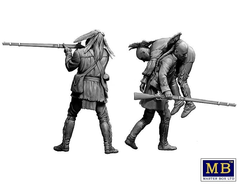 Master Box 35210 Wounded brother. Indian Wars series, 18th century. Kit No. 2 1/35 – immagine 5