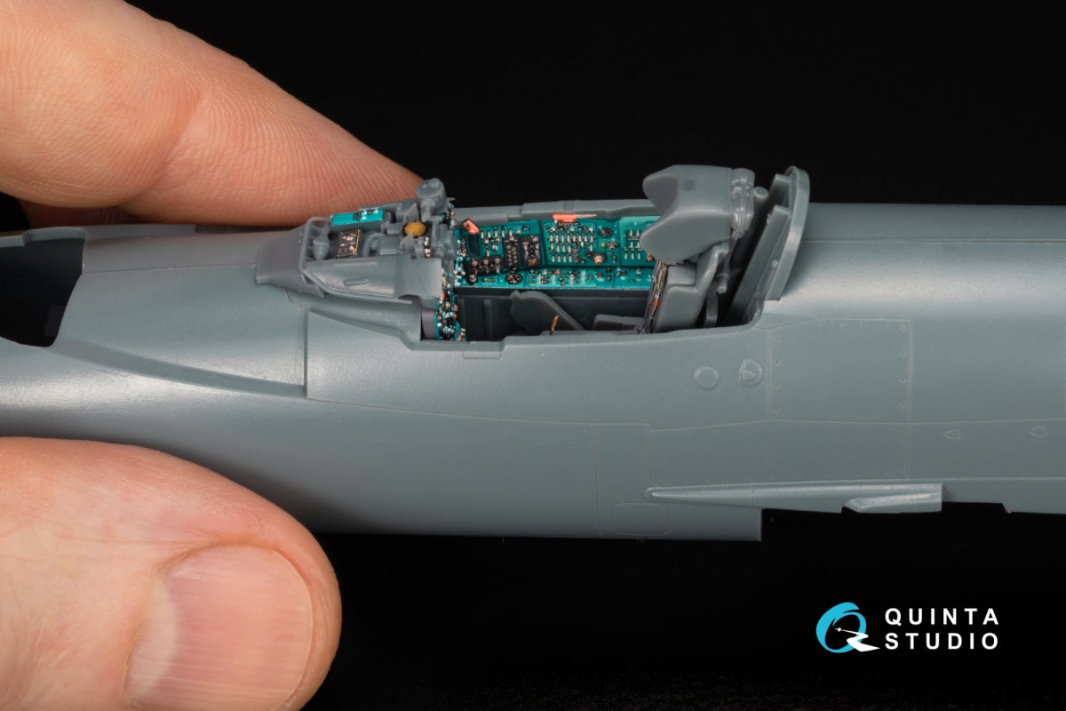 Quinta Studio QD+48581 MiG-21bis late Fishbed-N 3D-Printed &amp;amp; colored Interior on decal paper (Eduard) (with 3D-printed resin parts) 1/48