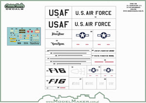 ModelMaker Decals MD48225 USAF F-16C Viper Demo 2024 50 Years of F-16 MASKS SETMD48225 USAF F-16C Viper Demo 2024 50 Years of F-16 MASKS SET 1/48 – Bild 2