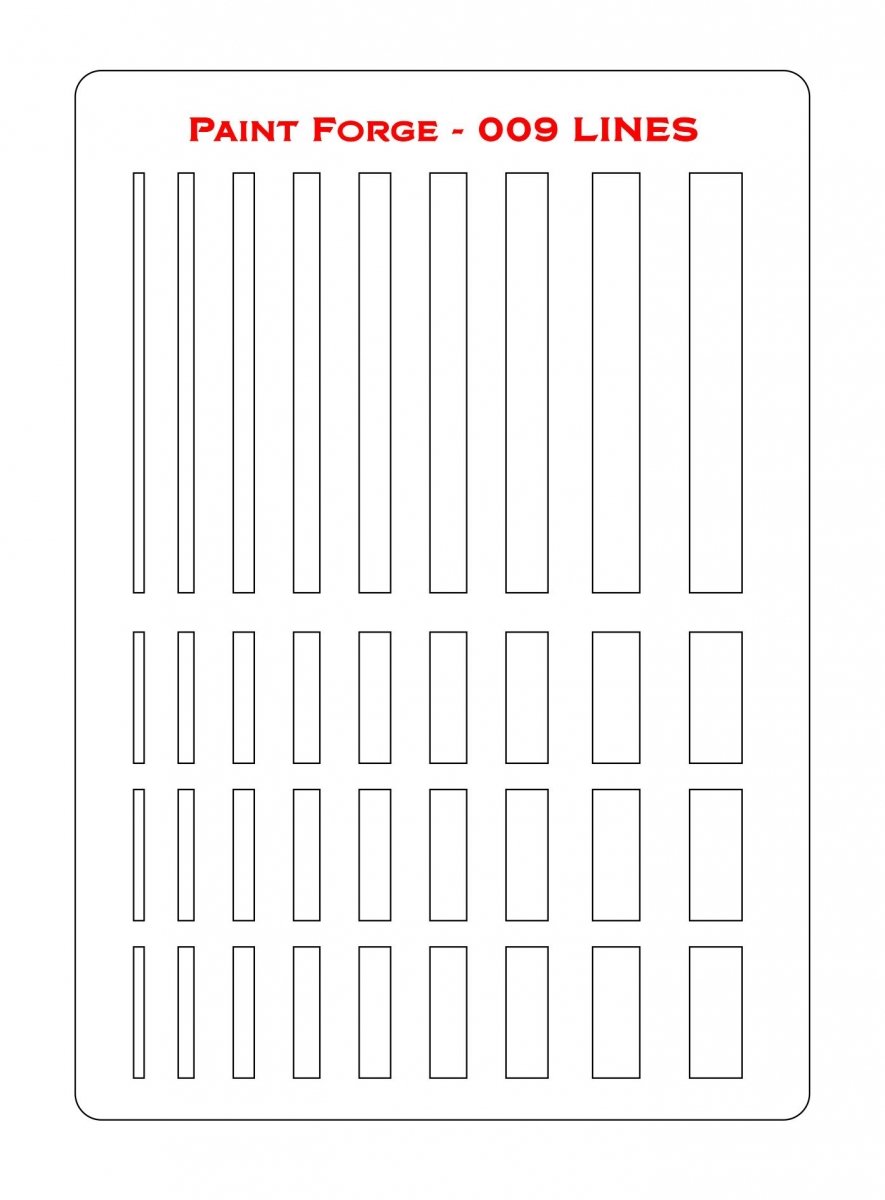 Paint Forge PFST009L STENCIL - LINES – image 2