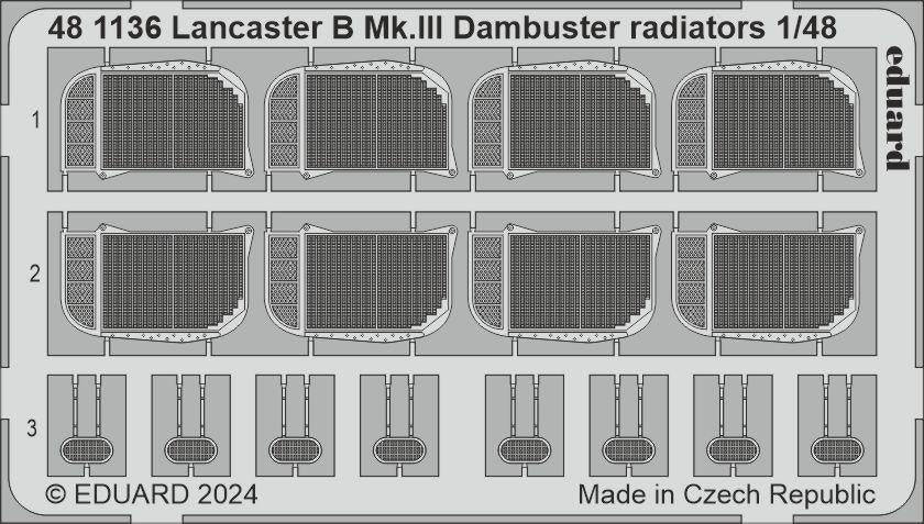 Eduard 481136 Lancaster B Mk. III Dambuster radiators HONG KONG MODELS 1/48