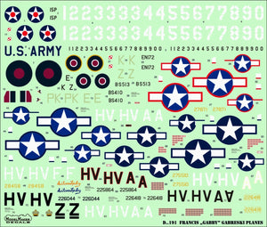 ModelMaker Decals D48191 Francis &amp;quot;GABBY&amp;quot; Gabreski planes part I 1/48 – image 2