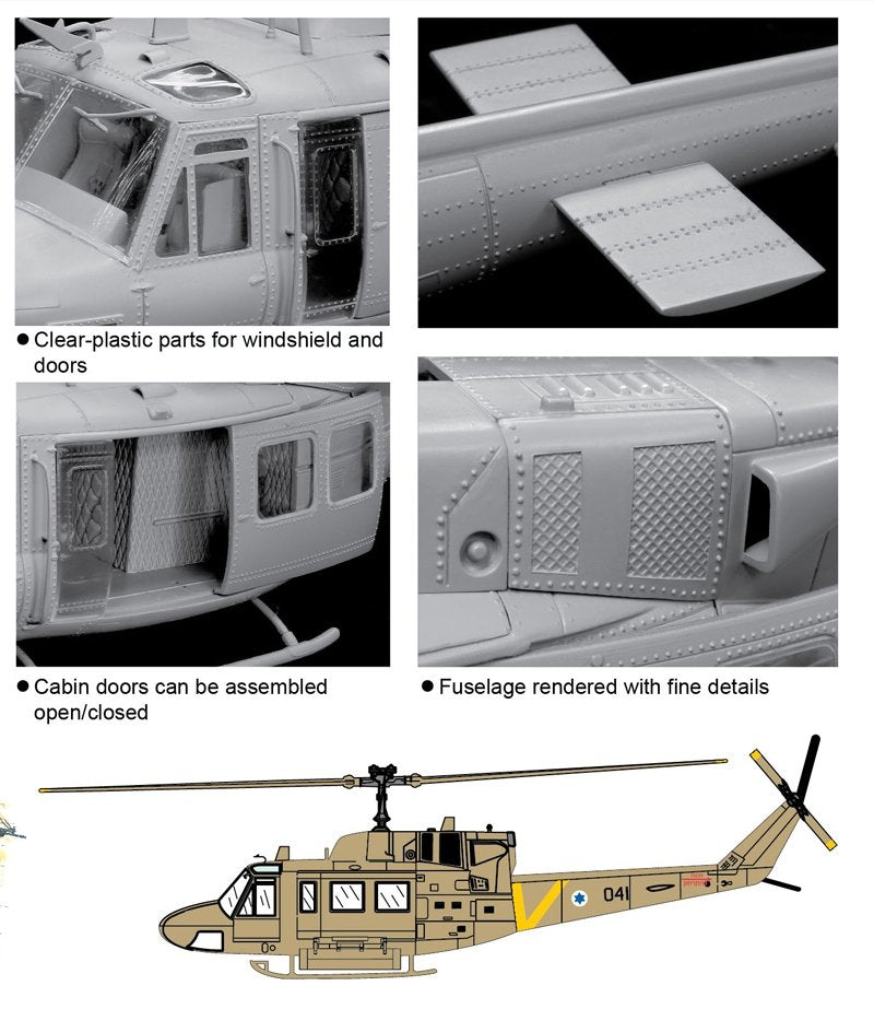 Dragon 3543 Modern AFV Series Israeli Anafa Helicopter w/Paratroopers 1/35 – image 3