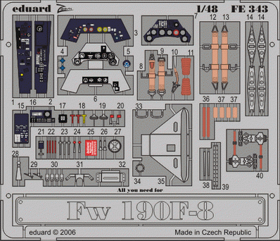 Maquette Eduard FE343 Fw-190F-8 au 1/48 Tamiya