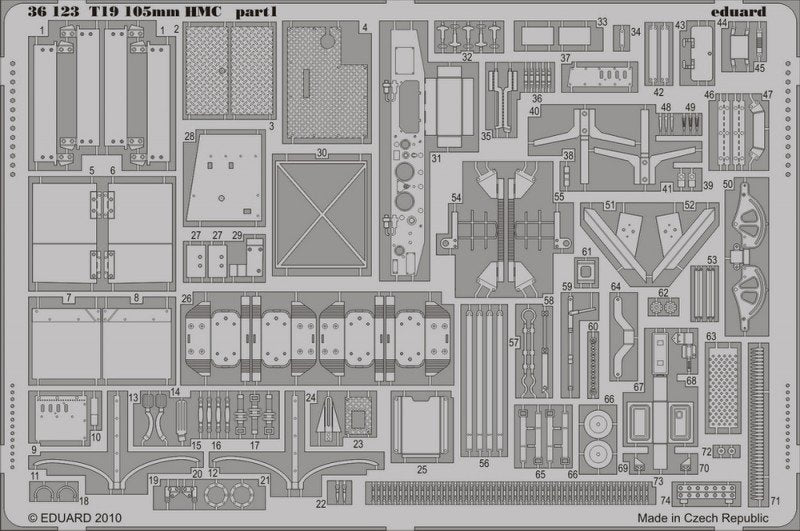 Eduard 36123 T19 105mm HMC 1/35 Dragon – image 2