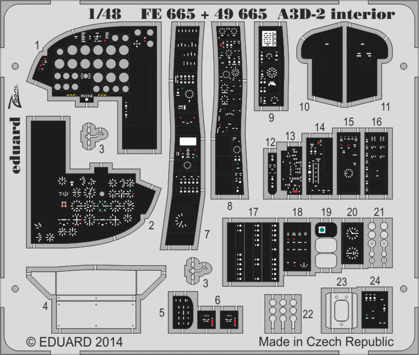 Eduard 49665 A3D-2 interior SA TRUMPETER 1/48