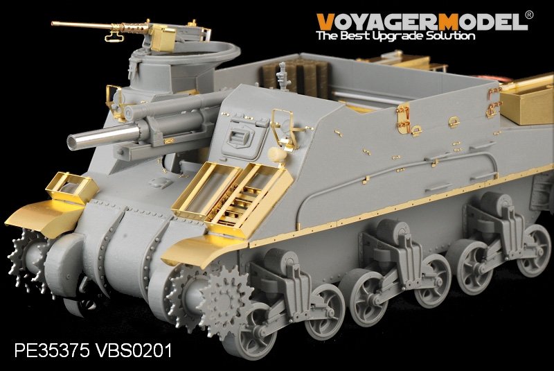 Voyager Model PE35375 WWII US M7 Priest Mid Production w/Ammunition case/telephone set for DRAGON 6637 1/35 – obrázek 8