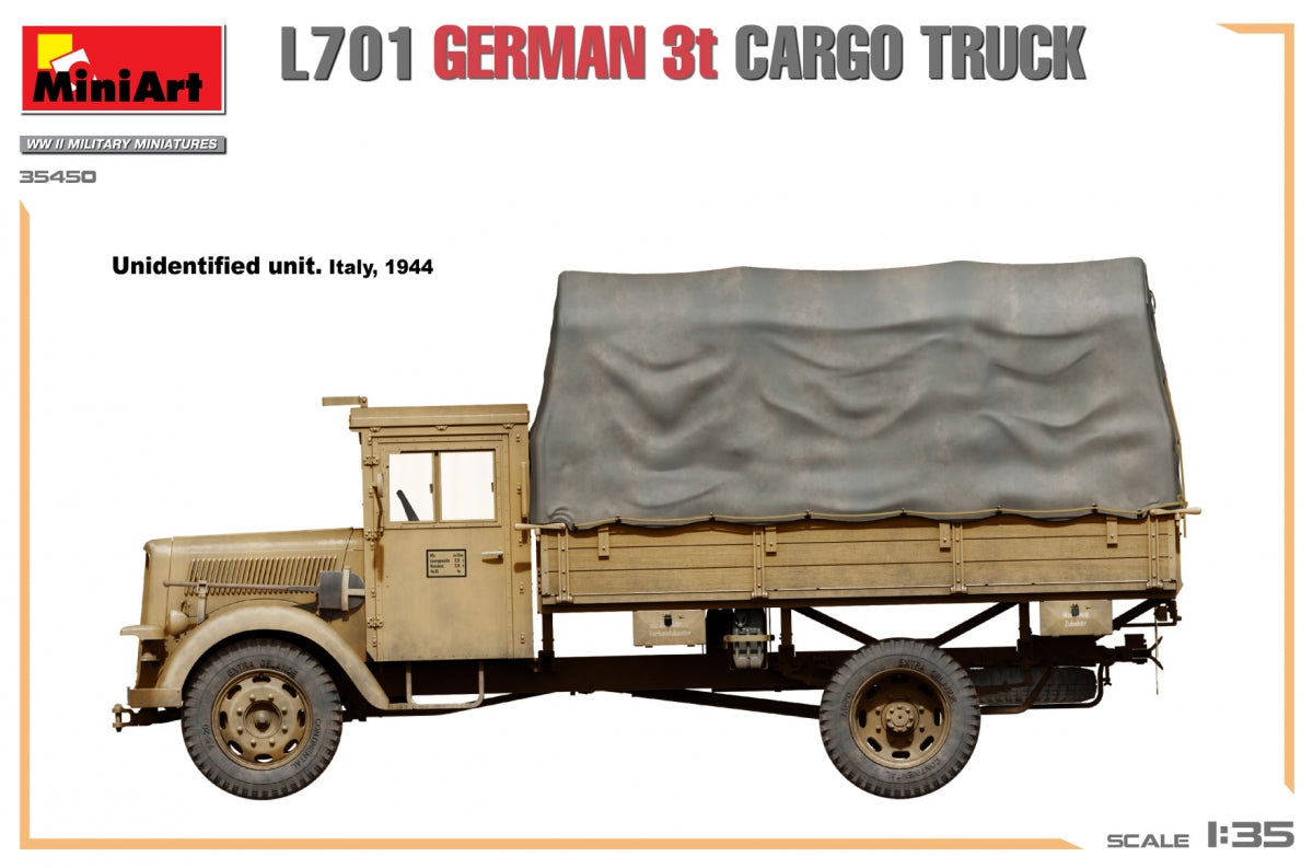 Miniart 35450 L701 GERMAN 3T CARGO TRUCK 1/35 – Bild 13