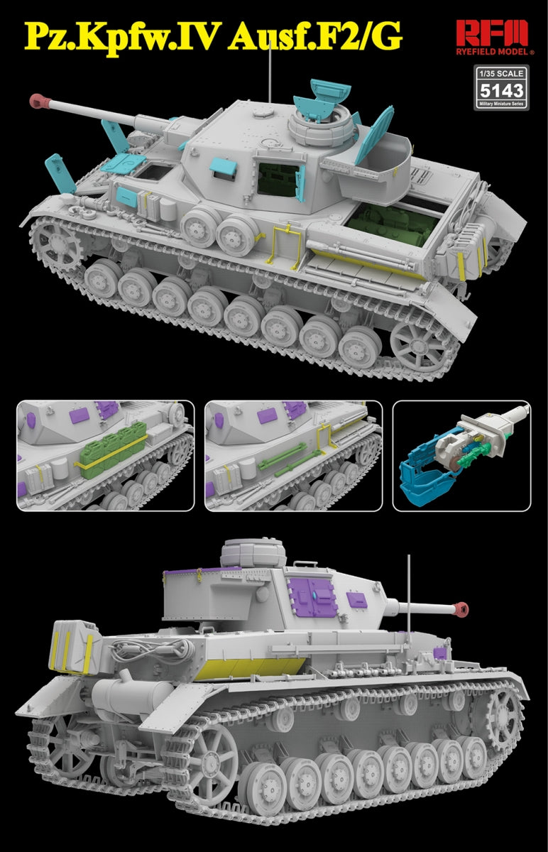 Rye Field Model 5143 Pz.Kpfw.IV Ausf.F2/G w/Engine &amp;amp; workable tracks 1/35 – image 2