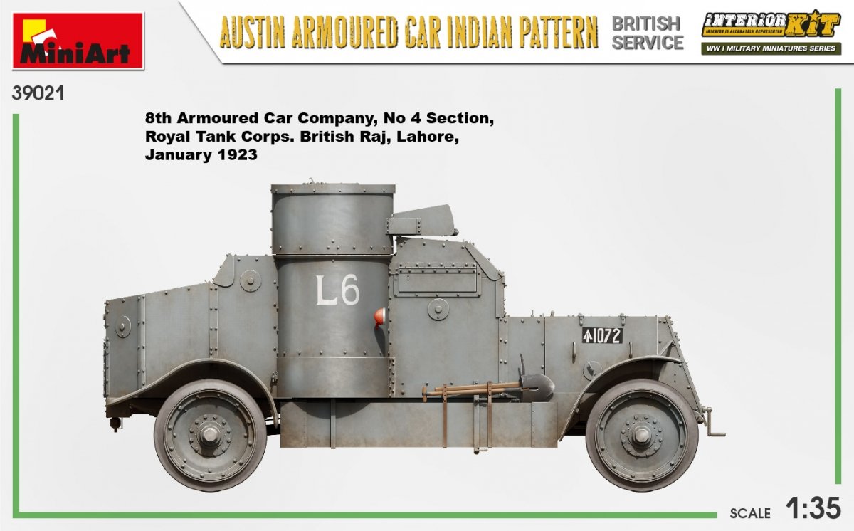 Miniart 39021 AUSTIN ARMORED CAR INDIAN PATTERN. BRITISH SERVICE. INTERIOR KIT 1/35 – obrázek 14