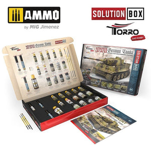 AMMO of Mig Jimenez 2414300000 SOLUTION BOX – WWII GERMAN TANKS – immagine 2