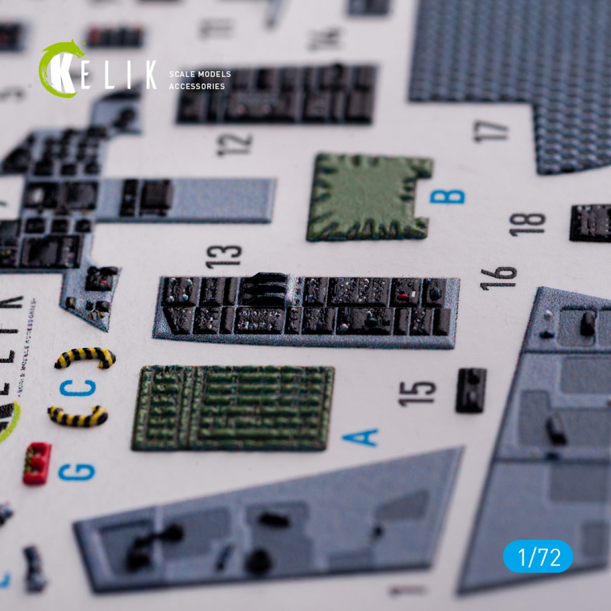KELIK K72091 F-15C - interior 3D decals for FineMolds kit 1/72 – image 5