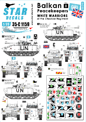 Star Decals 35-C1159 Balkan Peacekeepers #8. White Warriors 1/35