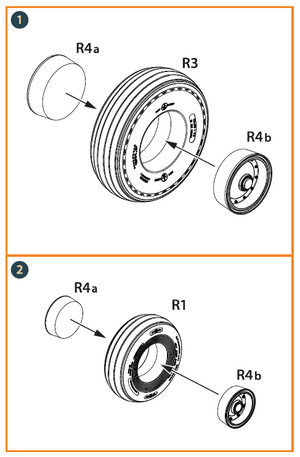 Clear Prop! CPA35002 CH-54A Tarhe wheels set for ICM kit 1/35 – image 10