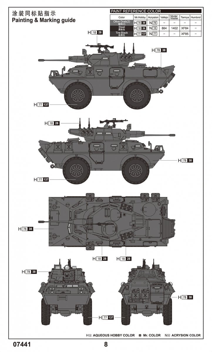 Trumpeter 07441 V-150 Commando w/20mm cannon 1/72 – Bild 3
