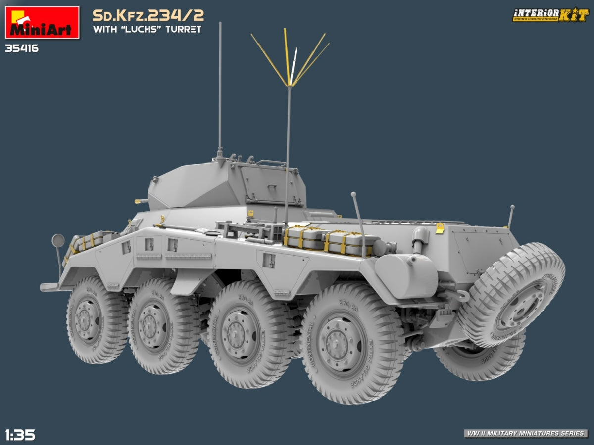 MiniArt 35416 Sd.Kfz.234/2 WITH LUCHS TURRET. INTERIOR KIT 1/35 – imagen 5