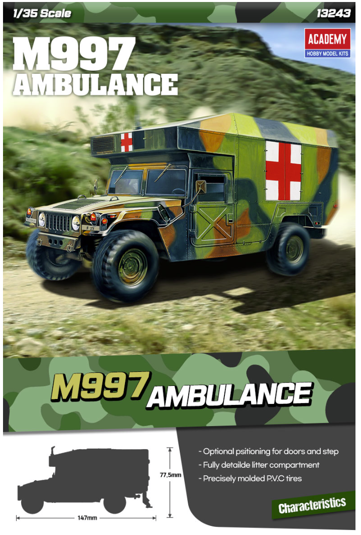 Academy 13243 M997 Humvee Maxi Ambulance 1/35 – Bild 2