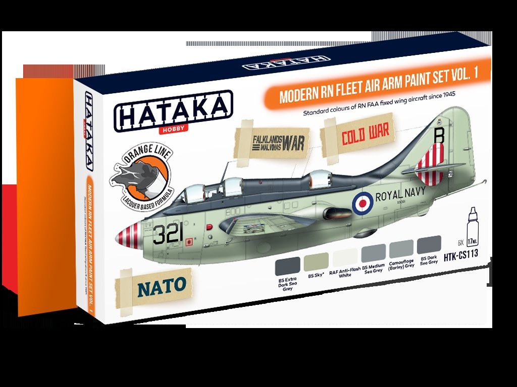 Hataka HTK-CS113 Modern RN Fleet Air Arm Paint Set Vol. 1 (6x17ml) – image 2