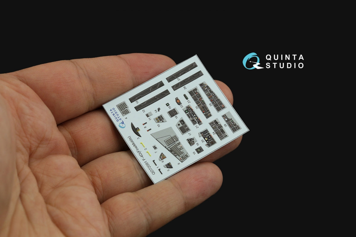 Quinta Studio QD72091 F-4D 3D-Printed &amp;amp; colored Interior on decal paper (Fine Molds) 1/72 – image 8