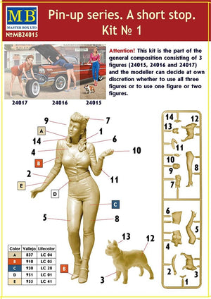 Master Box 24015 Pin-up series. A short stop. Kit No. 1 1/24 – obrázek 2
