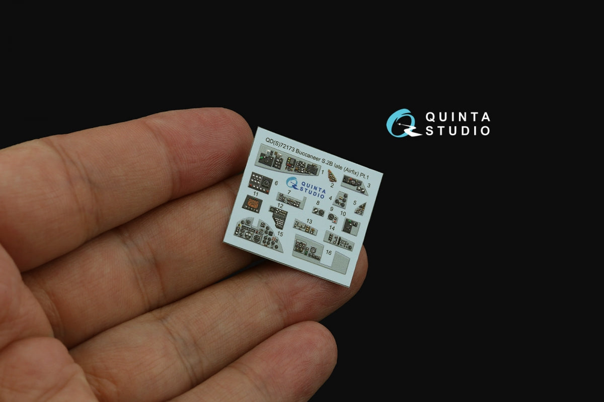 Quinta Studio QDS-72173 Blackburn Buccanneer S.2B Late 3D-Printed &amp;amp; colored Interior on decal paper (Airfix) (small version) 1/72 – obrázek 6