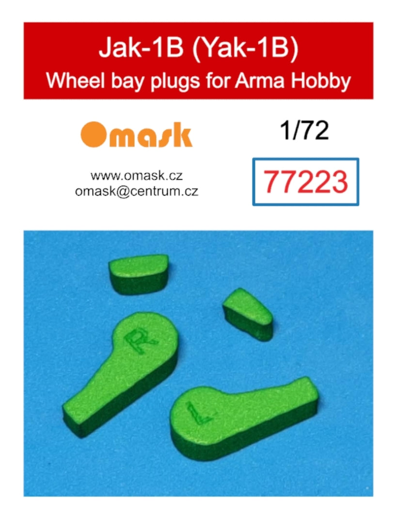 Omask 77223 Yak-1B (Yak-1B) wheel bay plugs (for Arma Hobby) 1/72