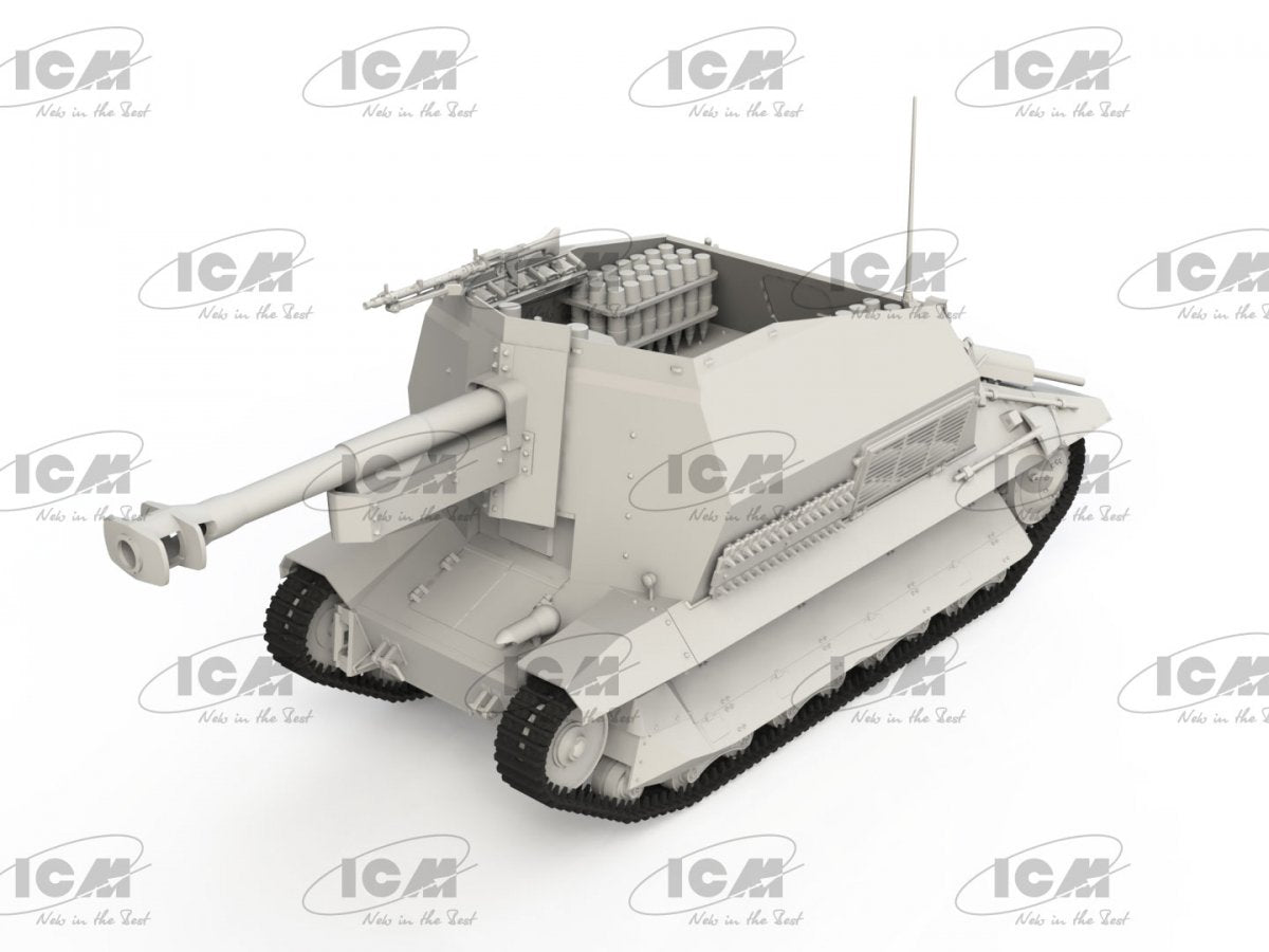 ICM 35340 10.5cm leFH 16(Sf) auf Geschutzwagen FCM36 (f) 1/35 – imagen 4