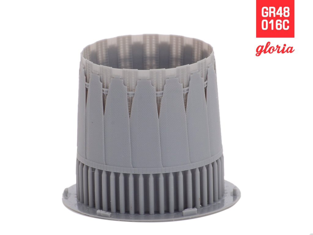 Gloria GR48016C F-16C F110-PW Carbon Fiber Exhaust Nozzle &amp;amp; Afterburner OPEN TAMIYA 1/48 – Bild 5