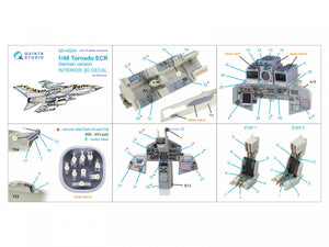 Quinta Studio QD+48204 Tornado ECR German 3D-Printed &amp;amp; colored Interior on decal paper (Revell) (with 3D-printed resin parts) 1/48 – Bild 2