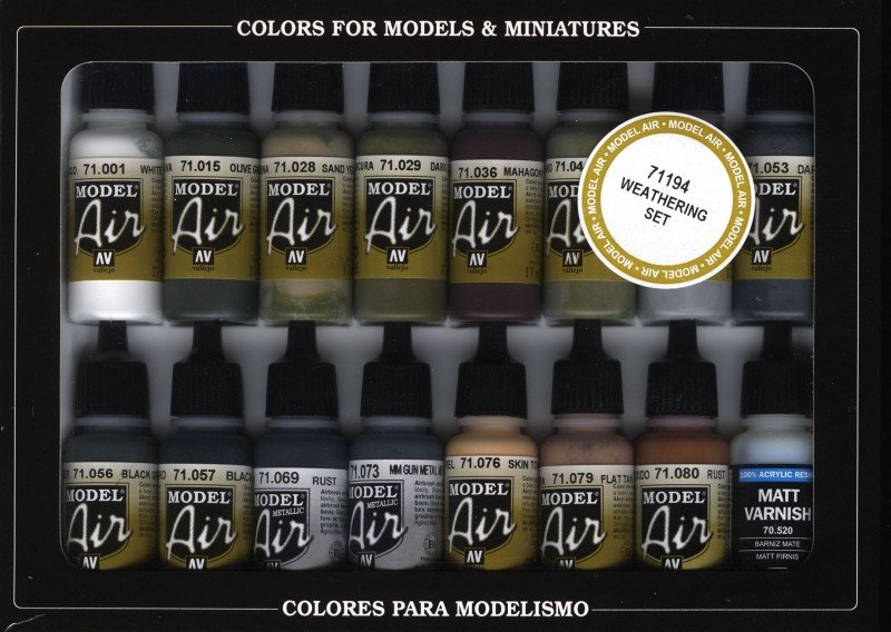 Vallejo 71194 Model Air - Weathering Set - 16 color