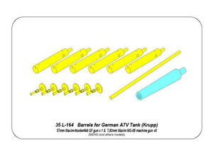 Aber 35L-164 Barrels for German WWI A7V Tank 1/35 – image 10