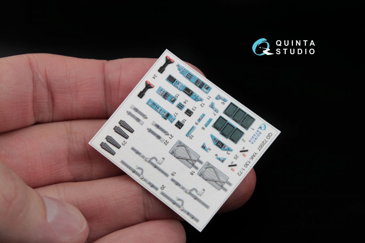 Quinta Studio QD72007 Yak-130 3D-Printed &amp;amp; colored Interior on decal paper (for Zvezda kit) 1/72 – Bild 4