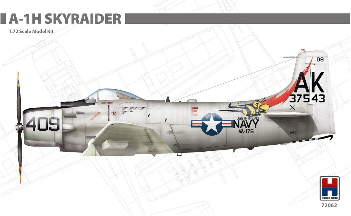 Hobby 2000 72062 A-1H Skyraider (HASEGAWA + CARTOGRAF + MASKS) 1/72