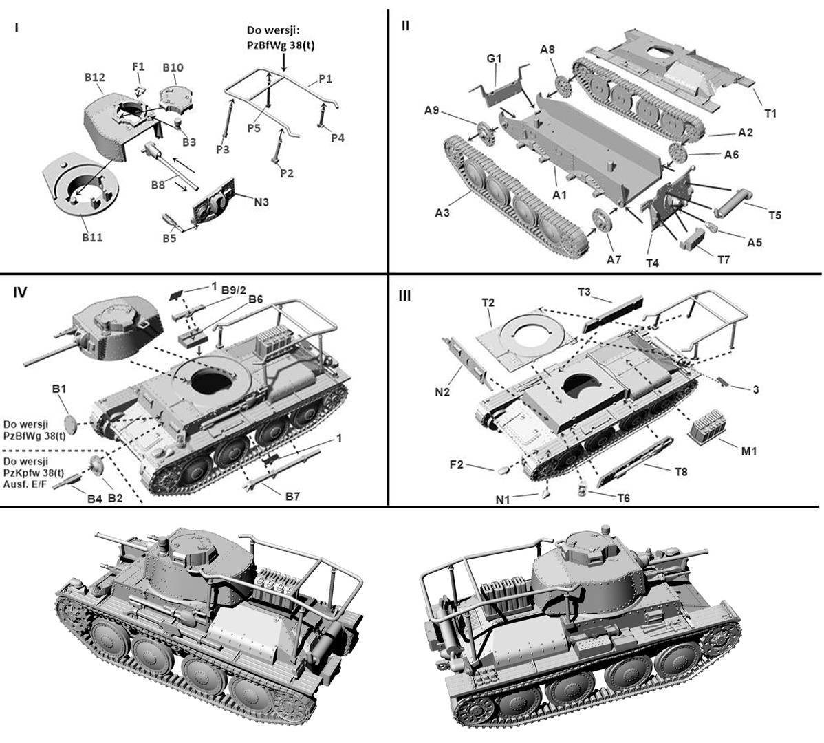 First To Fight PL116 German Light Tank Pz.Kpfw 38(t) Ausf E/F 1/72 – imagen 3