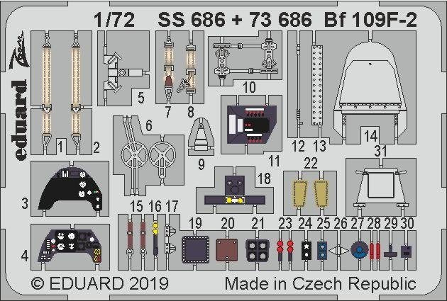 Eduard 73686 Bf 109F-2 1/72 REVELL – Bild 2